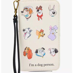 Loungefly Disney Dogs Wallet I'm A Dog Person Tech Wristlet Snap Closure